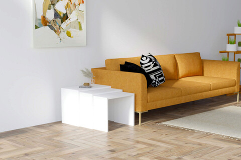 Set masute 3 piese, puqa design, grops, pal, alb