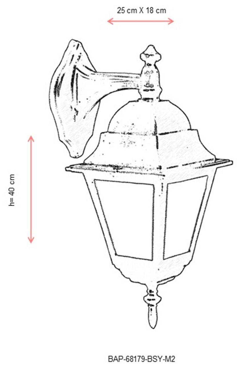 Lampa de exterior, Avonni, 685AVN1188, Plastic ABS, Alb/Negru