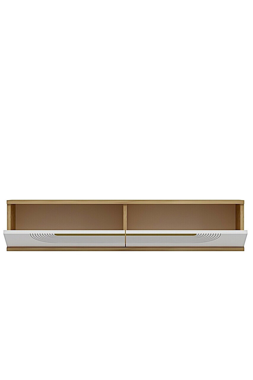 Dulap, Hanah Home, Meyra 120, 120x25.5x29.6 cm, Stejar Safir / Alb / Auriu — imaginea 6