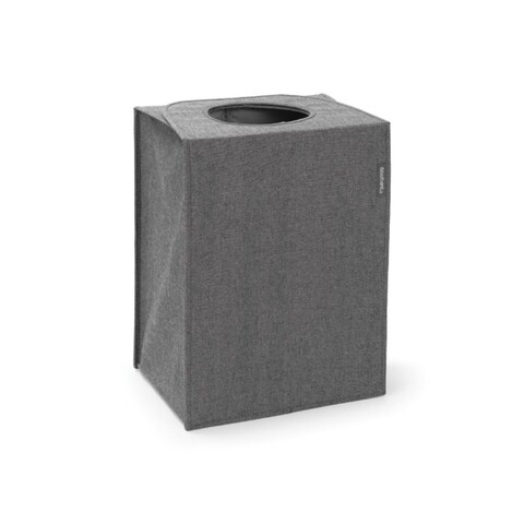 Cos de rufe, Brabantia, Pepper Black, 55 L, 29.5x40.5x54 cm, textil, negru