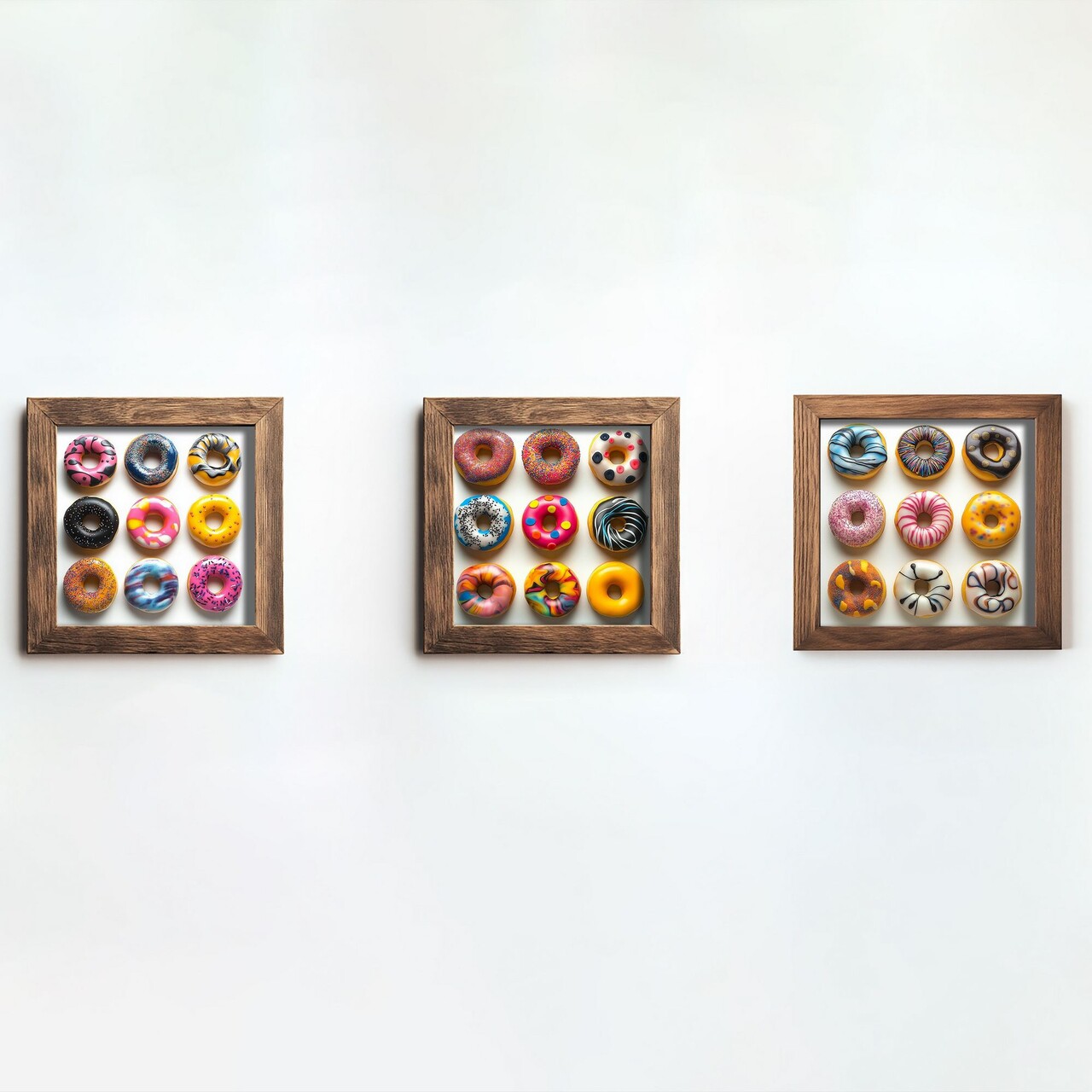 Set 3 tablouri decorative UKZM062 Imprimat UV Multicolor