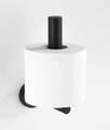 Suport hartie igienica, Wenko, Bosio, 8 x 12.5 x 18 cm, inox, negru