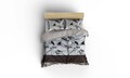 Lenjerie de pat dubla king size, Victoria, Blezza 121VCT52404, 3 piese, amestec bumbac, multicolor