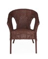 Scaun pentru gradina Alliss, Bizzotto, 58x61x74 cm, ratan/rachita, rosu ruby