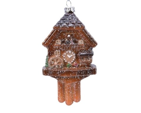 Glob Wooden Clock, Decoris, 3.3x6.4x11.5 cm, plastic, maro