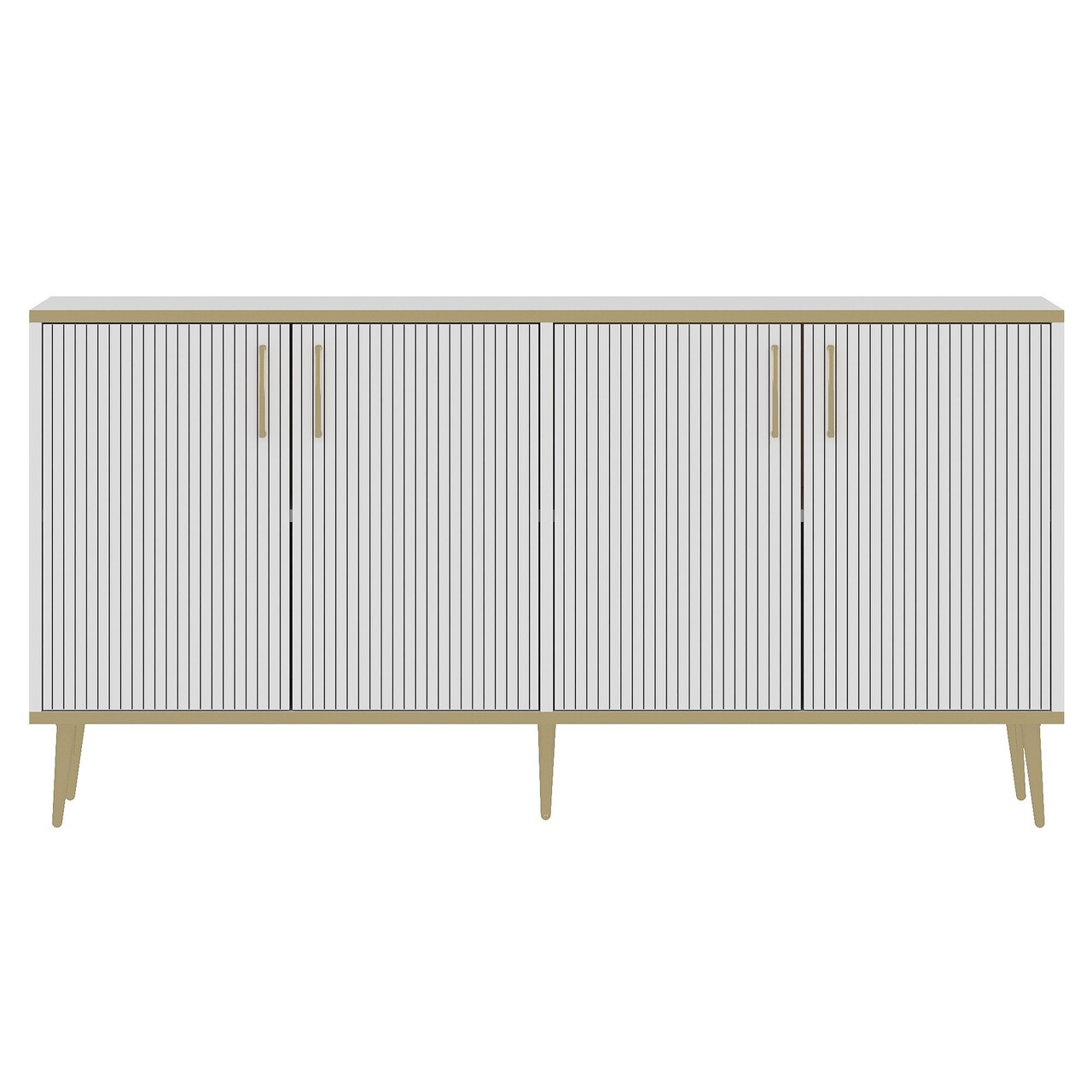 Consola, Hanah Home, Poly, 150x75x36 cm, PAL, Alb - view 4