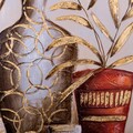 Tablou decorativ Floral, Creaciones Meng, 100x100 cm, canvas pictat manual