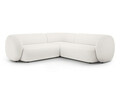Coltar simetric 5 locuri, Kate, Micadoni, 252x252x76 cm, tesatura boucle, alb