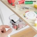 Set 2 recipiente de bucatarie cu adeziv detasabil + lingurite, Handstore InnovaGoods, 420 ml