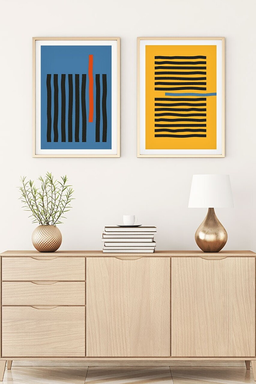 Tablou decorativ, Huhu128, Lemn masiv, Multicolor