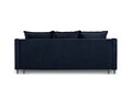 Canapea extensibila, Lilas, Mazzini Sofas, 3 locuri, cu lada de depozitare, 215x94x90 cm, catifea, albastru inchis