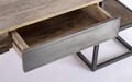 Masuta de cafea cu 2 sertare Manchester, Bizzotto, 118x70x45 cm, lemn de mango/otel
