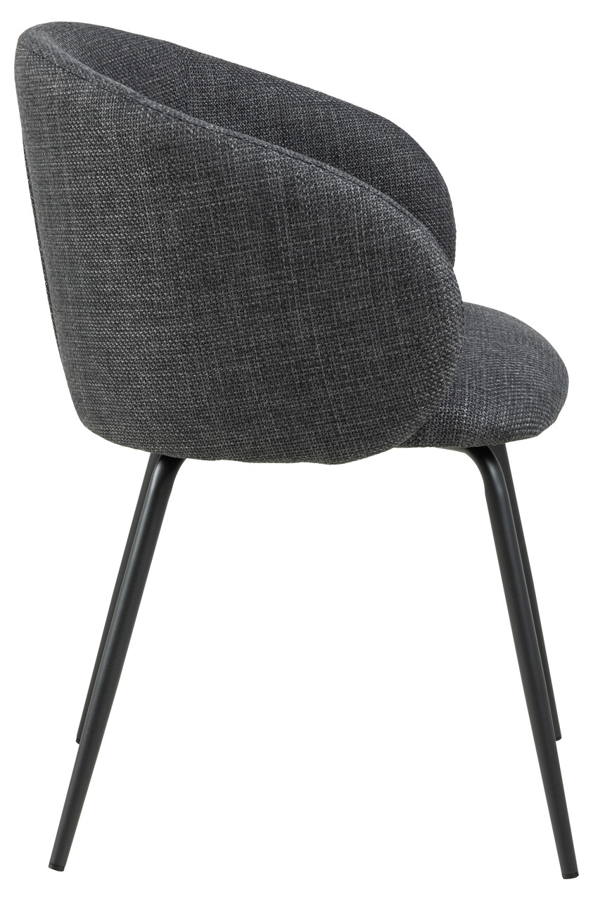 Scaun Eleanor, Actona, 55.5x55x79 cm, tesatura structurata/otel, gri inchis - view 8