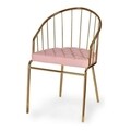 Scaun Golden Helgi, Gift Decor, 52 x 51 x 81 cm, fier/poliester, roz