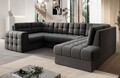 Coltar extensibil dreapta 5 locuri ELTAP, RT-06SO, Blewett, 299x198x82 cm, lemn/poliester, gri inchis