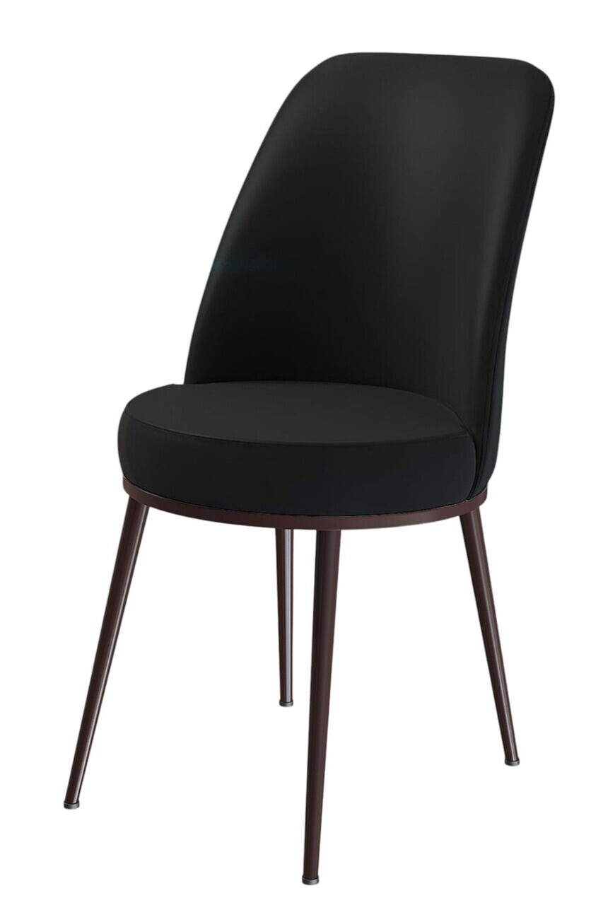 Set scaune 2 piese, Hanah Home, Dexa, Negru/Maro — imaginea 2