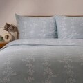 Lenjerie de pat King Size, Heavenly, Homla, 3 piese, 200x220 cm, bumbac, albastru/alb