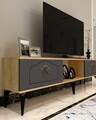 Comoda TV, Olivia, Violet, Stejar safir / Antracit