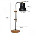 Lampa de masa, Insignio, 780SGN2633, Metal, Negru