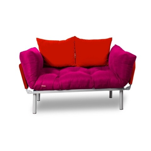 Canapea extensibila Gauge Concept, Pink Red, 2 locuri, 190×70 cm, fier/poliester Gauge Concept imagine noua 2022
