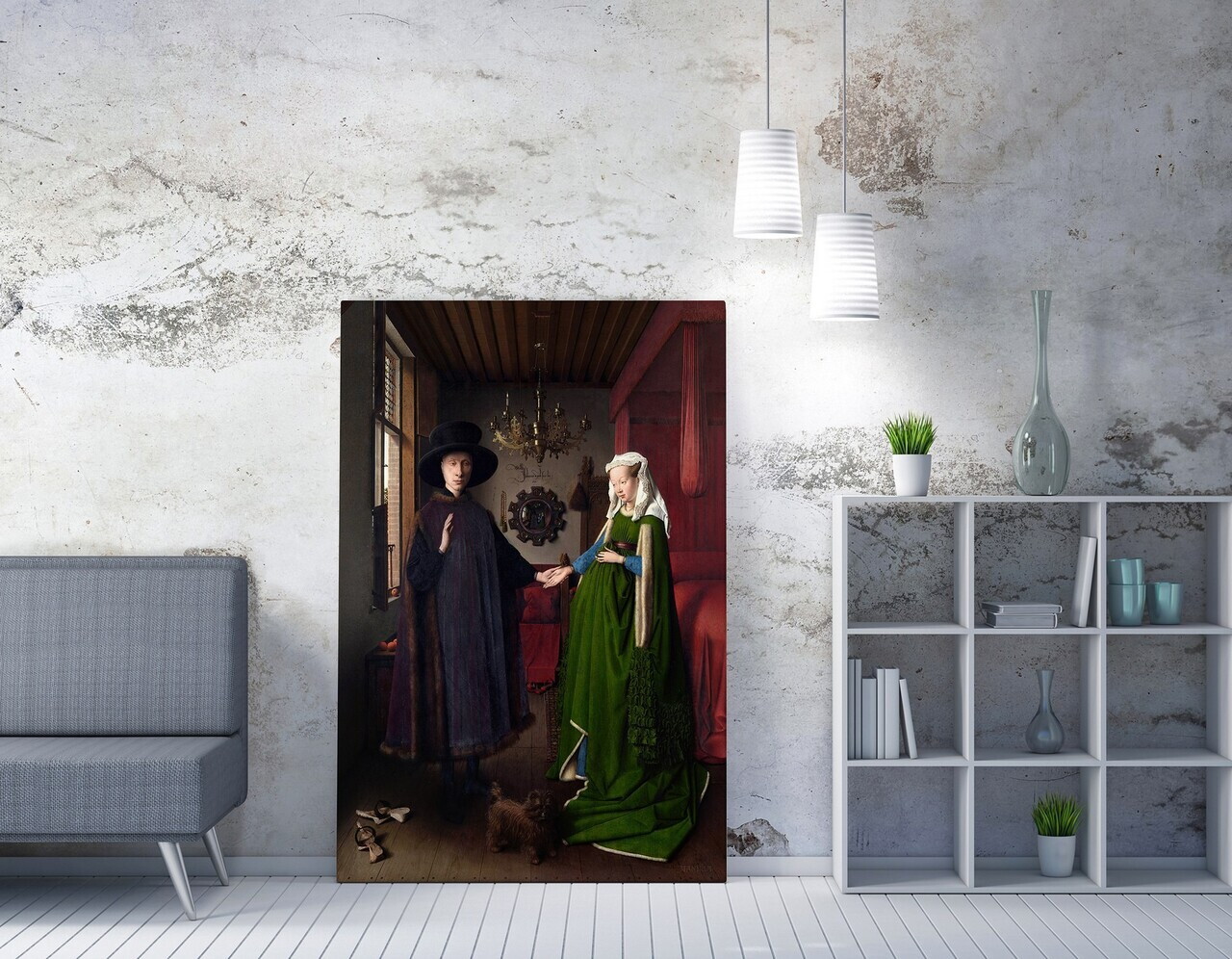 Tablou decorativ, WY312 (50 x 70), Amestec bumbac, Canvas imprimat, Multicolor — imaginea 2
