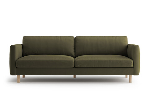 Canapea 4 locuri, Eden, Micadoni, 209x92x90 cm, catifea, verde muschi melanj