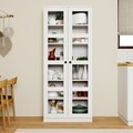 Dulap multifunctional, Miwood, Lucas Glass 1600-68, Alb