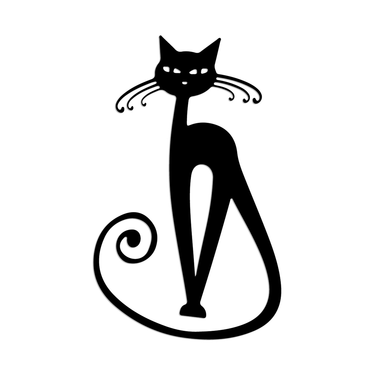 Decoratiune de perete, Cat 6, Dimensiune: 37 x 60 cm, Negru - view 4