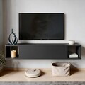 Comoda TV, Hanah Home, Twist, 160x29x29 cm, Antracit