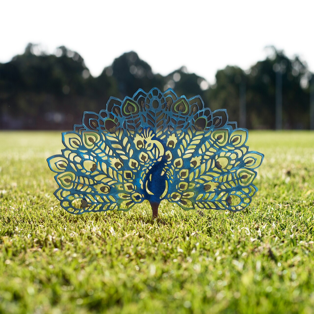 Obiect decorativ de grădină, Peacock v2, 60x38 cm, Multicolor - view 3