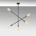 Lustra, Fulgor, 942FLG1117, Metal, Negru/Maro antic