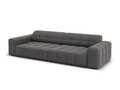 Canapea 4 locuri, Jennifer-51, Micadoni Home, 244x102x70 cm, catifea, gri