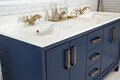 Set mobilier de baie (3 piese), Jussara, Michigan 60, Albastru inchis
