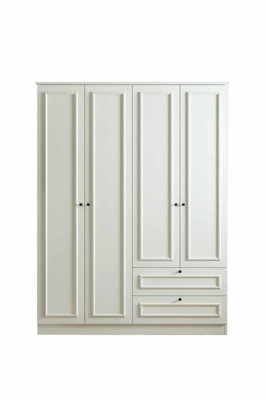Dulap pentru haine, Hanah Home, Mira 182, 140x182x54 cm, Alb - view 10