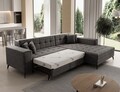 Coltar extensibil dreapta 4 locuri ELTAP, Sol-22, Solange, 292x196x84 cm, lemn/poliester, gri