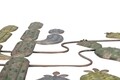 Decoratiune de perete Cactus -B, Mauro Ferretti, 90x64 cm, fier, multicolor