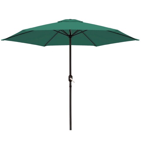 Umbrela de gradina / terasa Monty, Ø 270 cm, Ø38 mm, cu manivela, sistem antivant, aluminiu, verde BigBuy Home