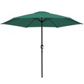 Umbrela de gradina / terasa Monty, Ø 270 cm, Ø38 mm, cu manivela, sistem antivant, aluminiu, verde