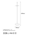 Lampadar, Fulgor, 942FLG1515, Metal, Negru