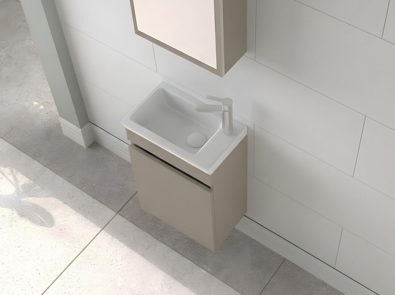 Set mobilier de baie (2 piese), Hanah Home, Sole 45, Latte - view 4