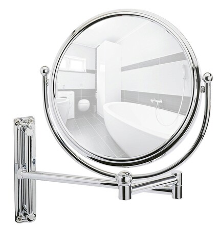 Oglinda cosmetica, wenko, deluxe, 23 x 33 x 28.5 cm, inox, gri