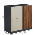 Dulap multifunctional, Tuvalle, Tuval 069, 90x90x47 cm, Antracit / Nuc