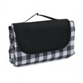 Patura pentru picnic Black Plaid, Heinner, 145x200 cm, poliester, negru/alb