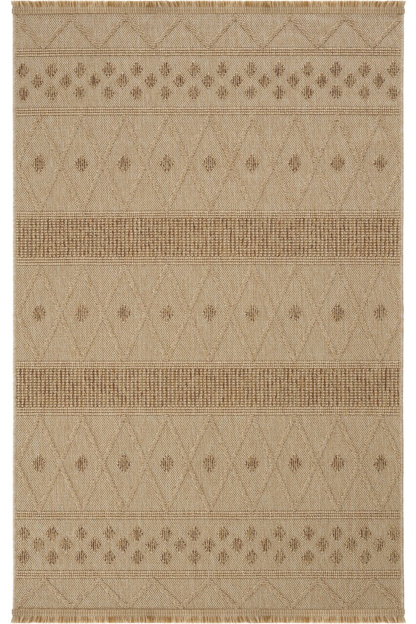 Covor, Hasir 620, 120x300 cm, 90% POLIPROPILENĂ/10% IUȚĂ, Bej/Maro