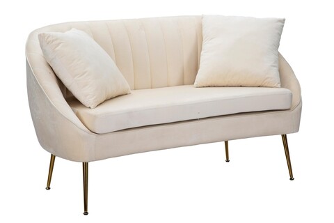 Canapea venice, mauro ferretti, 136x66x78 cm, lemn de pin, crem