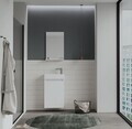 Set Dulap de Baie cu Chiuvetă și Oglindă (2 Piese), Hanah Home, Conza 45, Alb