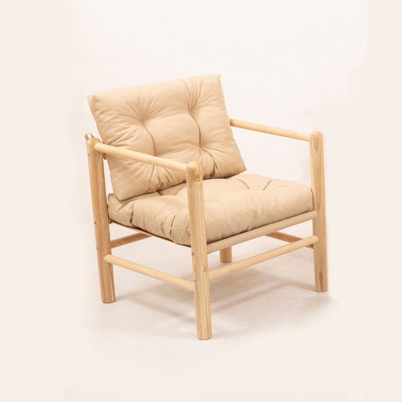 Fotoliu de gradina, Hanah Home, MYG03, 51x86x51 cm, Crem