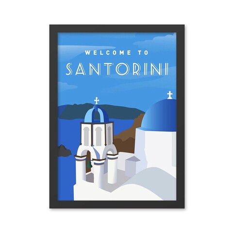 Tablou decorativ, Santorini 3 (35 x 45), MDF , Polistiren, Multicolor