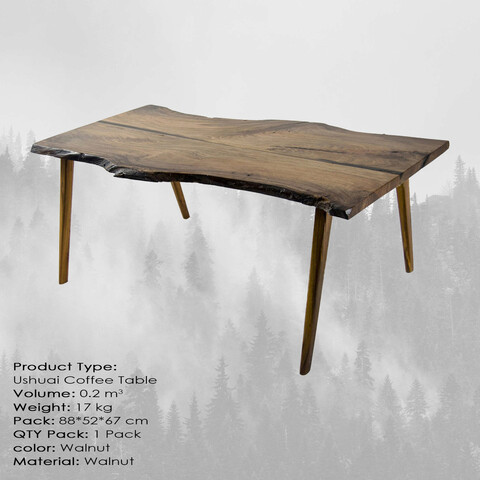 Masuta de cafea, massive design, ushuai, 86x50x65 cm, nuc