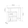 Masuta pentru living Mondri, Decotie, 55x20x57 cm, cafeniu
